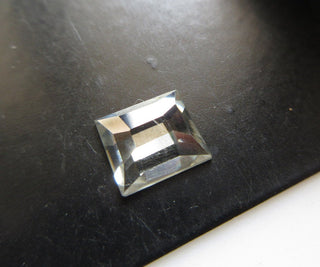 OOAK 0.75 CTW/7.1MM Clear White Loose Moissanite Rose Cut For Ring, Faceted Square Shape Flat Back Moissanite Loose Cabochon, MM89