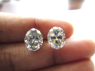 2.77 Ctw/10.5 MM Oval Cut Moissanite Loose, Sold As 1pc/2pc Matched Pair GH/VS2 Colorless Moissanite Diamond For Earrings/Ring MM140/17