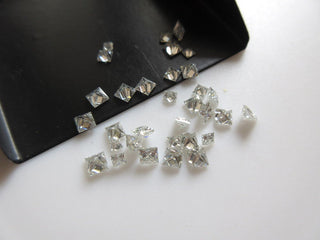 5 Pieces Tiny 2mm To 3.5mm Princess Cut Moissanite Diamond Loose, GH/VS2 Colorless Loose Moissanite Diamond For Earrings/Rings MM94