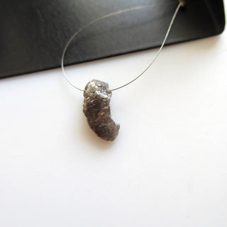 OOAK Huge 12.6mm Brown Rough Drilled Diamond, Natural Side Drilled Smooth Rough Raw Uncut Brown Diamond Bead Diamond Pendant, DDS589/14