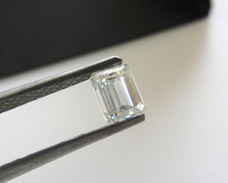 0.65Ctw/5.3MM Emerald Cut Moissanite Loose, GH/VS2 Colorless Moissanite Diamond For Earrings/Ring MM117