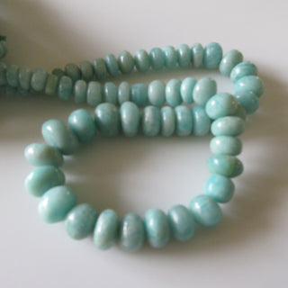 Natural Amazonite Smooth Rondelle Beads,  7mm To 16mm Amazonite Rondelle Beads Loose 18" Strand, Amazonite Jewelry, GDS1259