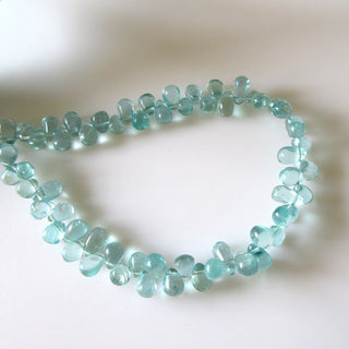 Natural Blue Apatite Smooth Tear Drop Briolette Beads, Natural Blue Apatite Drops, 6mm To 7mm, 7 Inches, Apatite Jewelry/gemstone, GDS1260