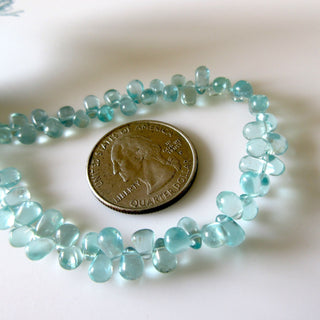 Natural Blue Apatite Smooth Tear Drop Briolette Beads, Natural Blue Apatite Drops, 6mm To 7mm, 7 Inches, Apatite Jewelry/gemstone, GDS1260