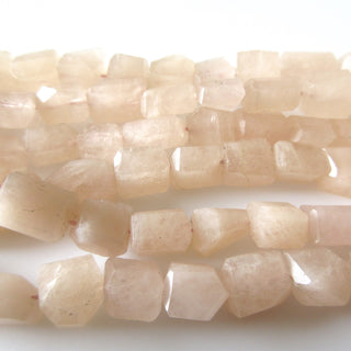 Natural Morganite Step Cut Tumble Beads Stones 8mm To 12mm Approx. Pink Aquamarine Bead 9 Inch Strand GDS1268
