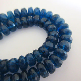 Natural Neon Blue Apatite Rondelle Beads, Blue Apatite Faceted Rondelles, 5-6mm/5-8mm Apatite Beads, Apatite Stone, 16 Inch Strand, GDS1286