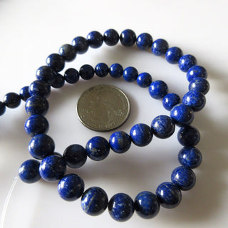 Lapis Lazuli Round Beads, Blue Lapis Lazuli Beads, Natural AAA Lapis Lazuli Beads, 5mm/7mm/9mm Lapis Beads, 16 Inch Strand, GDS1287