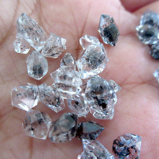 Herkimer Diamond Loose, Raw Rough Herkimer Diamond Loose Gemstone, 6mm To 8mm/14mm To 15mm Each, 5pcs/10pcs Loose Herkimer Diamond, GDS1299