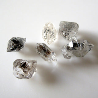 Herkimer Diamond Loose, Raw Rough Herkimer Diamond Loose Gemstone, 6mm To 8mm/14mm To 15mm Each, 5pcs/10pcs Loose Herkimer Diamond, GDS1299