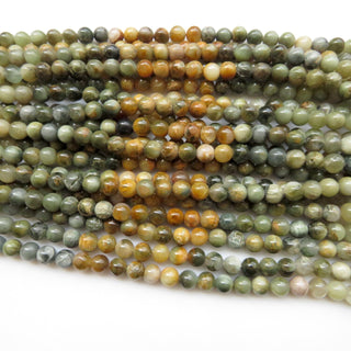 9mm Cats Eye Round Beads, Natural Cat's Eye Gemstone Beads, Loose Cats Eye Round Beads, Green Yellow Cats Eye Beads, 13 Inch Strand, GDS1331