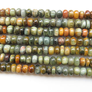 9mm Cats Eye Rondelle Beads, Natural Cat's Eye Gemstone Beads, Loose Cats Eye Rondelle Beads, Green Yellow Cats Eye, 15 Inch Strand, GDS1333