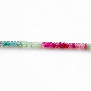 Multi Tourmaline 4mm Smooth Rondelles Beads, Pink Tourmaline beads, Green Tourmaline Beads, Blue Tourmaline Bead, 13 Inch Strand, GDS1358