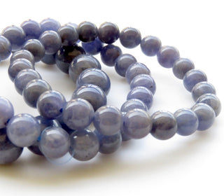 1 Piece Natural Tanzanite Bracelet, Tanzanite Chakra/Yoga Jewelry Bracelet, 8mm/9mm/11mm Tanzanite Round Bead Bracelet, GDS1361