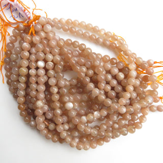 Natural Sunstone Gemstone beads, 6mm Sunstone Smooth Round Mala Beads, Sunstone Gemstone Jewelry, Sunstone Round Beads, 15 Inches, GDS1363