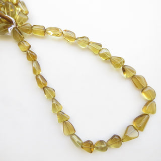 Yellow Quartz Tumble Beads, Yellow Lemon Quartz Smooth Tumbles, Natural Yellow Quartz Beads, 13mm To 20mm Beads, Sold As 15"/7.5", GDS1372