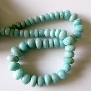 Natural Amazonite Smooth Rondelle Beads,  7mm To 16mm Amazonite Rondelle Beads Loose 18" Strand, Amazonite Jewelry, GDS1259