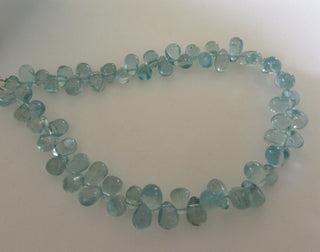 Natural Blue Apatite Smooth Tear Drop Briolette Beads, Natural Blue Apatite Drops, 6mm To 7mm, 7 Inches, Apatite Jewelry/gemstone, GDS1260