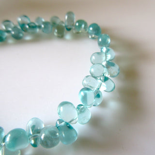 Natural Blue Apatite Smooth Tear Drop Briolette Beads, Natural Blue Apatite Drops, 6mm To 7mm, 7 Inches, Apatite Jewelry/gemstone, GDS1260