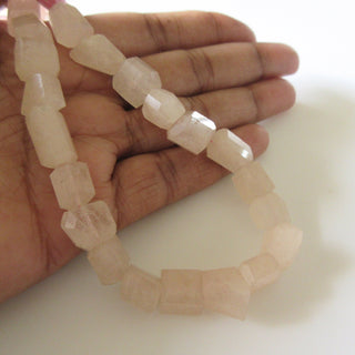 Natural Morganite Step Cut Tumble Beads Stones 8mm To 12mm Approx. Pink Aquamarine Bead 9 Inch Strand GDS1268