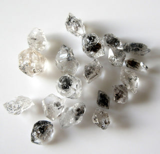 Herkimer Diamond Loose, Raw Rough Herkimer Diamond Loose Gemstone, 6mm To 8mm/14mm To 15mm Each, 5pcs/10pcs Loose Herkimer Diamond, GDS1299