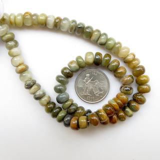 9mm Cats Eye Rondelle Beads, Natural Cat's Eye Gemstone Beads, Loose Cats Eye Rondelle Beads, Green Yellow Cats Eye, 15 Inch Strand, GDS1333