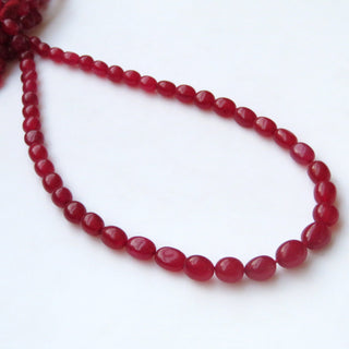 Pink Jade Smooth Oval Beads, Pink Jade Oval Beads, 9mm To 12mm Pink Jade Oval Beads, 17 Inch Pink Oval Bead Strand, GDS1409