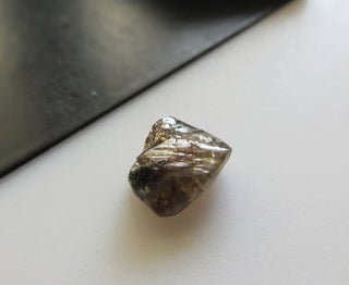 OOAK 7mm Champagne Brown Cognac Smooth Natural Raw Diamond, Sparkly Clear Brown Rough Diamonds Loose, DDS602/9