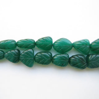 Green Jade Carved Tumble Beads, Green Jade Tumbles, 15mm To 22mm Green Jade Hand Carved Beads, 17 Inch Bead Strand, GDS1416