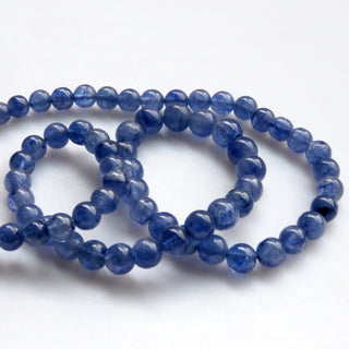 Sapphire Round Beads Necklace, 5-7mm Natural Glass Filled Blue Sapphire Round Smooth Beads, 5 Strand Multi Strand Sapphire Necklace, GDS1348