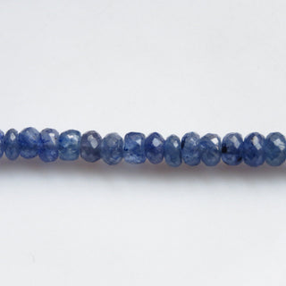 Sapphire Rondelle Beads Necklace, 5-8mm Natural Glass Filled Blue Sapphire Faceted Beads, 2 Strand Multi Strand Sapphire Necklace, GDS1349