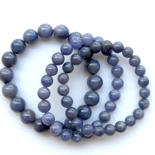 1 Piece Natural Tanzanite Bracelet, Tanzanite Chakra/Yoga Jewelry Bracelet, 8mm/9mm/11mm Tanzanite Round Bead Bracelet, GDS1361