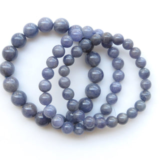 1 Piece Natural Tanzanite Bracelet, Tanzanite Chakra/Yoga Jewelry Bracelet, 8mm/9mm/11mm Tanzanite Round Bead Bracelet, GDS1361