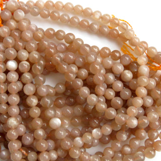 Natural Sunstone Gemstone beads, 6mm Sunstone Smooth Round Mala Beads, Sunstone Gemstone Jewelry, Sunstone Round Beads, 15 Inches, GDS1363