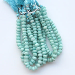 Amazonite Faceted Rondelle Beads, 8mm to 9mm Amazonite Rondelle Beads, Natural Amazonite Rondelles, 8 Inch Strand, GDS1365