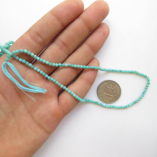 10 Strands Wholesale 3mm Natural Amazonite Faceted Round Rondelles Beads, Faceted Amazonite Round Beads, 12 Inch Strand, GDS1487