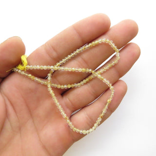 10 Strands Wholesale 3mm Natural Gold Rutile Quartz Faceted Round Rondelles Beads, 3mm Rutilated Quartz Round Beads, 12 Inch Strand, GDS1489