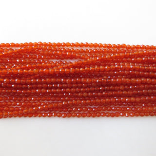 10 Strands Wholesale 3mm Natural Red Onyx Faceted Round Rondelles Beads, 3mm Faceted Red Onyx Round Beads, 12 Inch Strand, GDS1503