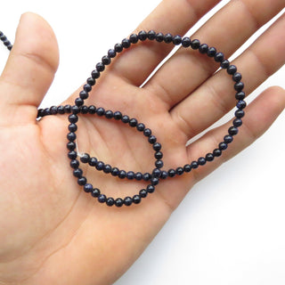 10 Strands Wholesale 4mm Purple Blue Sunstone Smooth Round Beads, 4mm Sunstone Round Beads, 15 Inch Strand, GDS1511