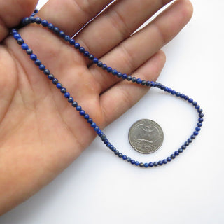 10 Strands Wholesale 3mm Lapis Lazuli Smooth Round Beads, 3mm Lapis Lazuli Round Beads, 15 Inch Strand, GDS1515