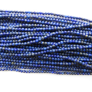 10 Strands Wholesale 3mm Lapis Lazuli Smooth Round Beads, 3mm Lapis Lazuli Round Beads, 15 Inch Strand, GDS1515