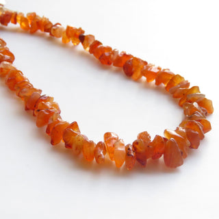 Natural Carnelian Uncut Chips, 8mm To 19mm Carnelian Chips, Carnelian Beads Loose, Carnelian Gemstone, 14 Inch Strand, GDS1404