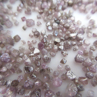 1.5mm To 3.5mm Pink/Purple  Rare Rough Natural Uncut Loose Diamond Crystals, Sold As 10 Pieces/50 Pieces, DDS636/2