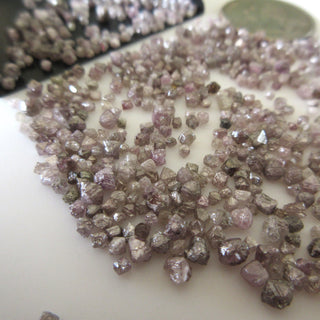 1.5mm To 3.5mm Pink/Purple  Rare Rough Natural Uncut Loose Diamond Crystals, Sold As 10 Pieces/50 Pieces, DDS636/2