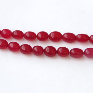 Pink Jade Smooth Oval Beads, Pink Jade Oval Beads, 9mm To 12mm Pink Jade Oval Beads, 17 Inch Pink Oval Bead Strand, GDS1409