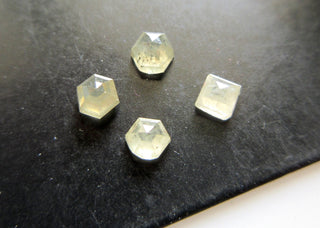 4 Pieces 3.2mm to 3.8mm Clear White/Very Light yellow Mixed Shape Faceted Rose Cut Diamond Loose Cabochon, Rose Cut Diamond Loose, DDS616/32