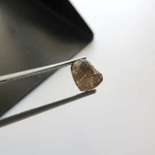 OOAK 7mm Champagne Brown Cognac Smooth Natural Raw Diamond, Sparkly Clear Brown Rough Diamonds Loose, DDS602/9