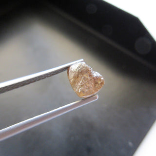 OOAK 7mm Champagne Brown Cognac Smooth Natural Raw Diamond, Sparkly Clear Brown Rough Diamonds Loose, DDS602/9