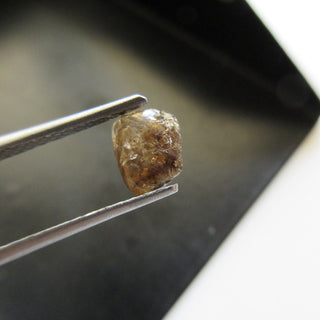 OOAK 7mm Champagne Brown Cognac Smooth Natural Raw Diamond, Sparkly Clear Brown Rough Diamonds Loose, DDS602/9