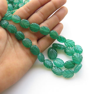 Green Jade Carved Oval Beads, Green Jade Oval Beads, 12mm To 22mm Green Jade Hand Carved Beads, 17 Inch Bead Strand, GDS1414