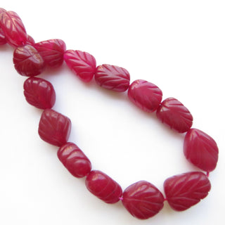 Pink Jade Carved Tumble Beads, Pink Jade Tumbles, 15mm To 21mm Pink Jade Hand Carved Beads, 17 Inch Bead Strand, GDS1417